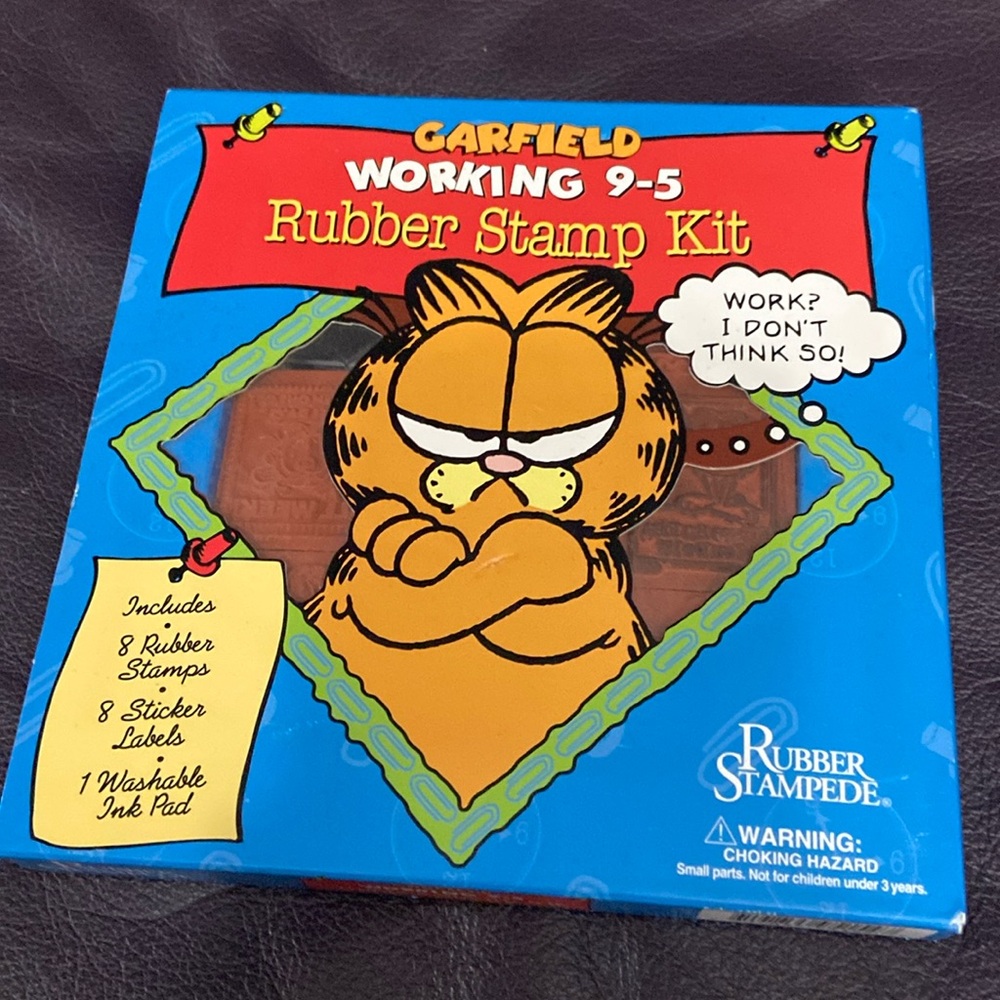 Garfield rubber stamp kit! So cool!